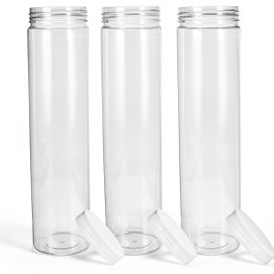 Transparent Storage Tank Set of 3 Airtight Canisters by STOBAZA-0