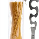 Glass Pasta Storage Container KKC 68oz Tall Jar with Bamboo Lid-0