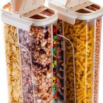 ZENFUN Airtight Pasta Containers 2-Pack 108 FL OZ with 4 Compartments-0