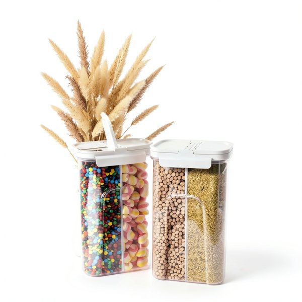 ZENFUN Airtight Pasta Containers 2-Pack 108 FL OZ with 4 Compartments-5