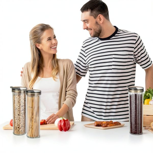 Spaghetti Pasta Container 48oz Acellegic Airtight Leakproof 3 Piece-4
