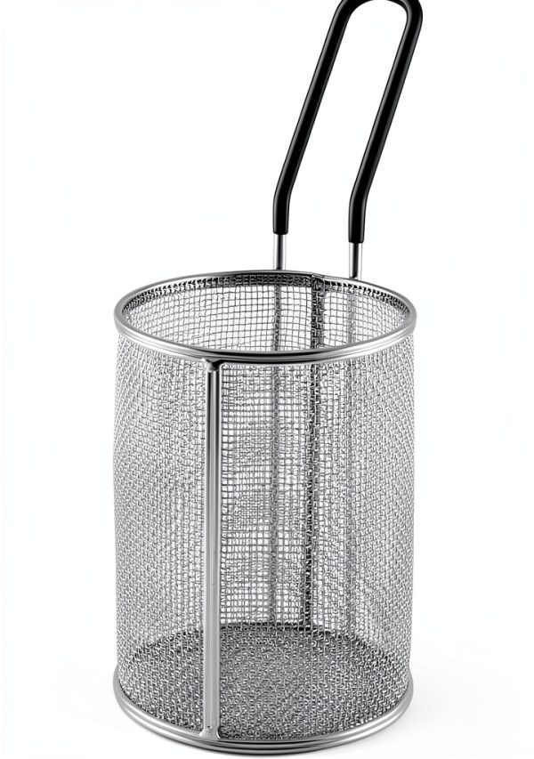 TableCraft 984 Round Stainless Steel Pasta Basket 4-1/2 x 6 Inch-0