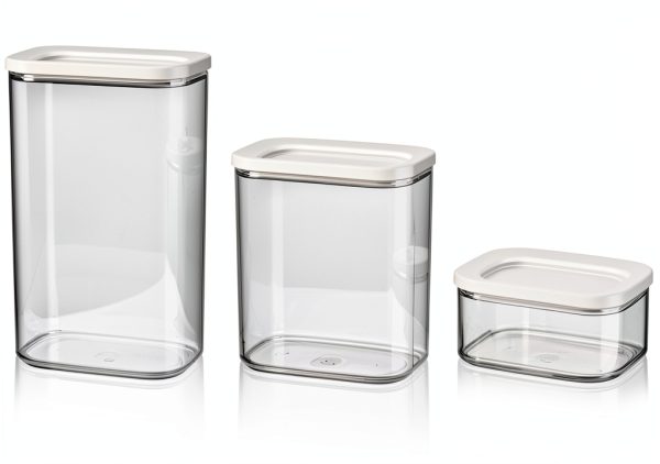Mepal Modula Transparent Food Storage Container 6oz 175ml White Lid-2