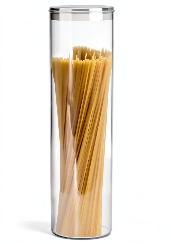 Plastic Spaghetti Container Youngever 60oz Storage Jar with Lid-0