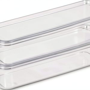RAYNAG Plastic Spaghetti Noodle Containers 2 Pack Airtight Rectangular-0