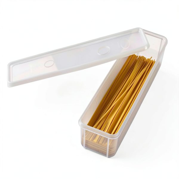 RAYNAG Plastic Spaghetti Noodle Containers 2 Pack Airtight Rectangular-3