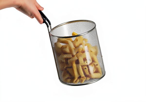 TableCraft 984 Round Stainless Steel Pasta Basket 4-1/2 x 6 Inch-1