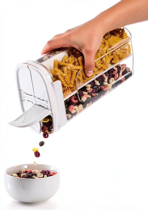 ZENFUN Airtight Pasta Containers 2-Pack 108 FL OZ with 4 Compartments-2