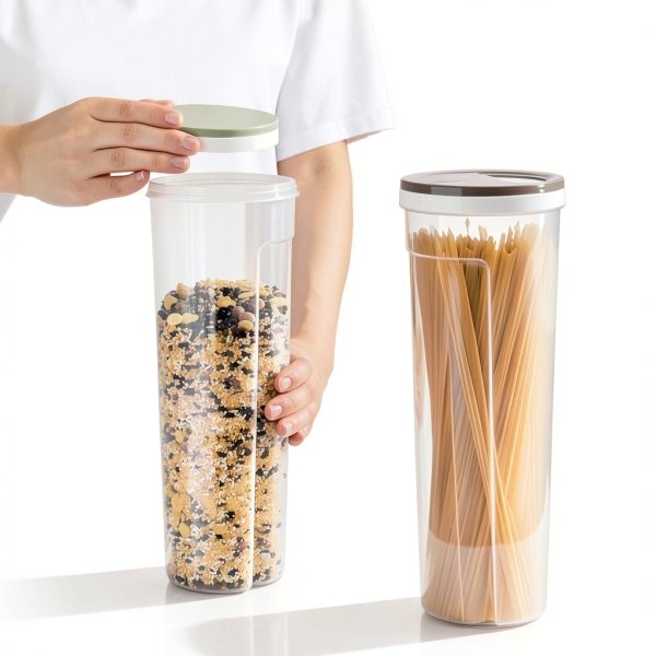 Spaghetti Pasta Storage Container Tall Clear Airtight Jar by SPRQ15-3