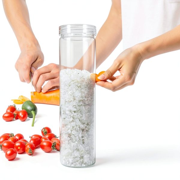 Transparent Storage Tank Set of 3 Airtight Canisters by STOBAZA-4