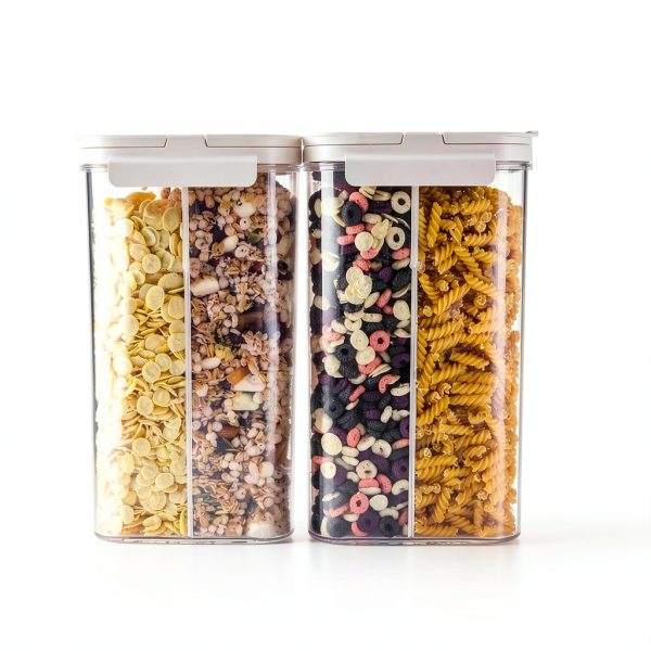 ZENFUN Airtight Pasta Containers 2-Pack 108 FL OZ with 4 Compartments-6