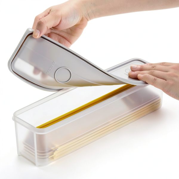 Elsjoy 6 Pack Pasta Container – Stackable Spaghetti Storage with Lid-4