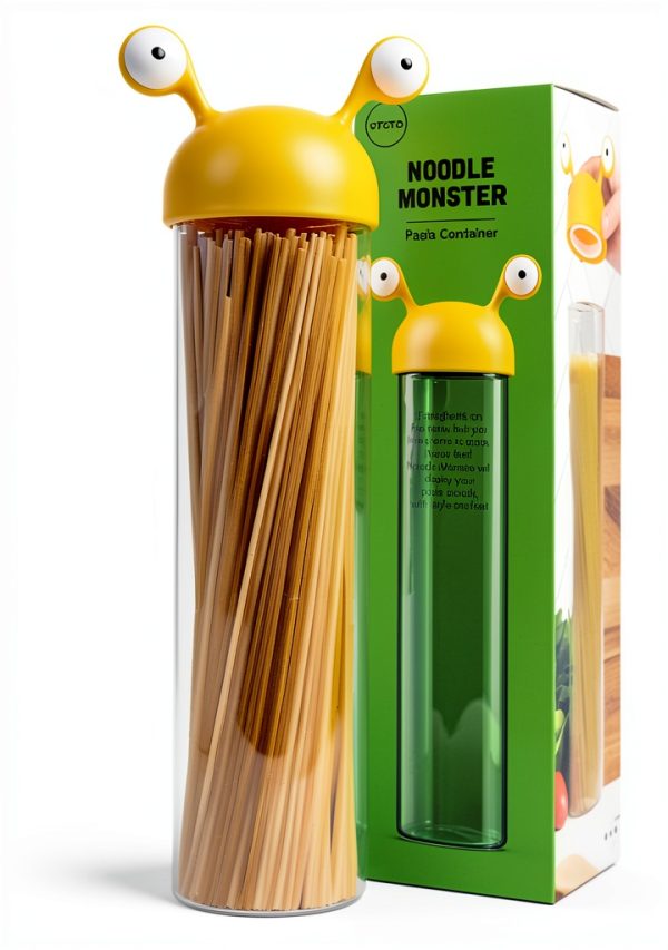 Noodle Monster Spaghetti Container OTOTO BPA Free Glass Pasta Holder-0