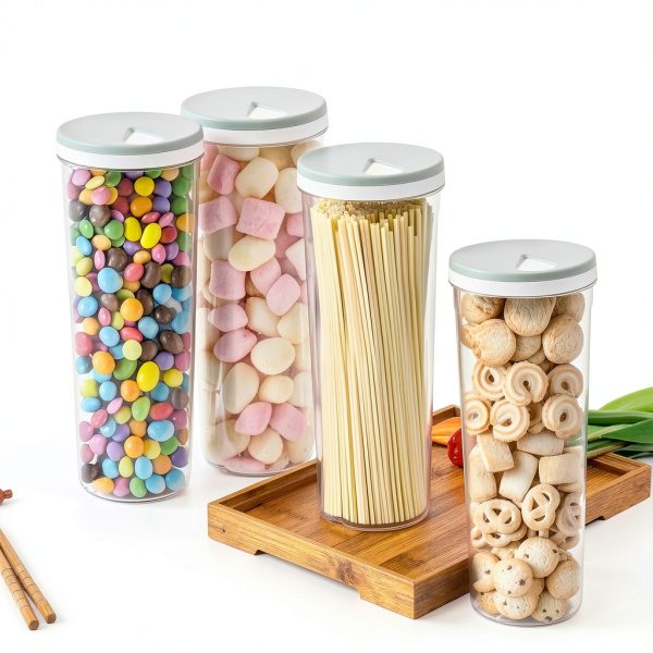 Plastic Tall Food Storage Pasta Container by EORTA Clear Locking Lid-5