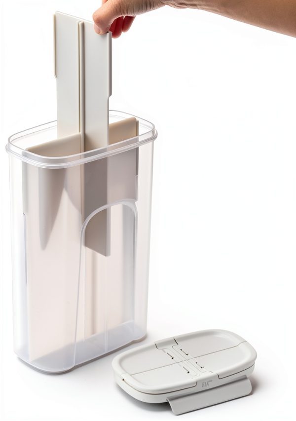 ZENFUN Airtight Pasta Containers 2-Pack 108 FL OZ with 4 Compartments-3