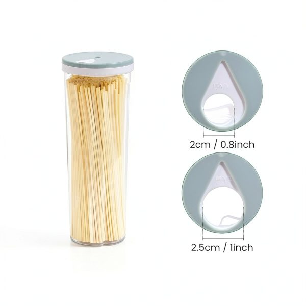 Plastic Tall Food Storage Pasta Container by EORTA Clear Locking Lid-2