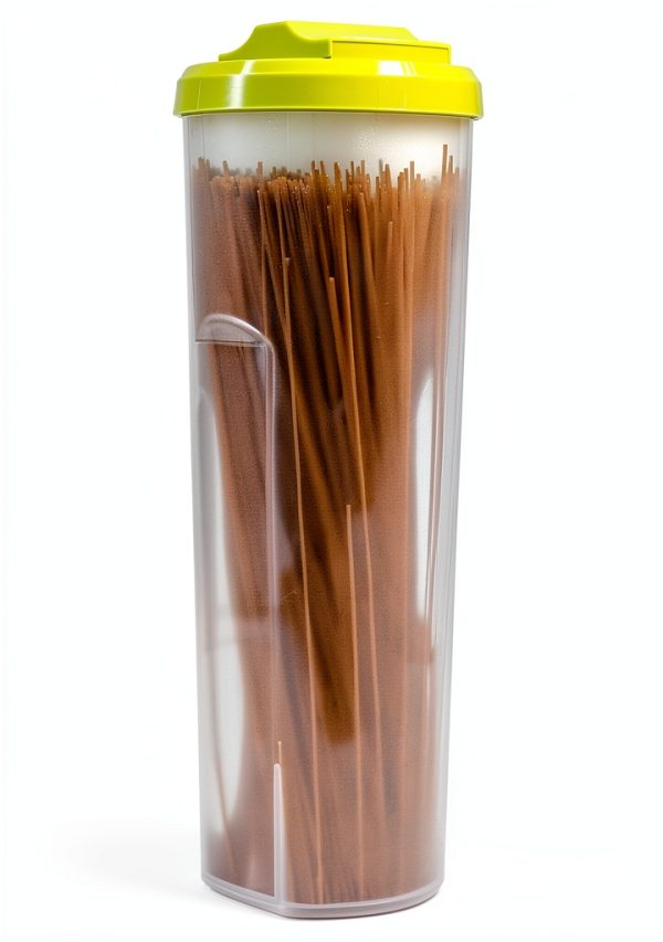 Bella Pasta Container Storage Spaghetti Noodle Keeper Tall Jar with-0