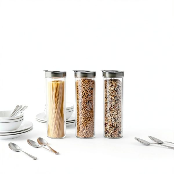Spaghetti Pasta Container 48oz Acellegic Airtight Leakproof 3 Piece-5