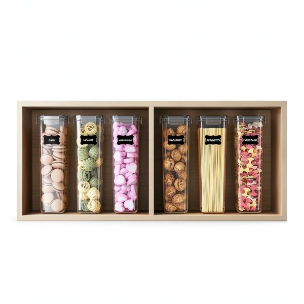 Pasta Containers 4 Pack 2.8L Airtight Storage with Durable Lids-5