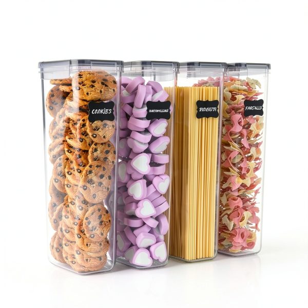 Pasta Containers 4 Pack 2.8L Airtight Storage with Durable Lids-3