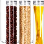 Clear Plastic Food Storage Jar Cheeren 6‑Piece Stackable 11.8"-0