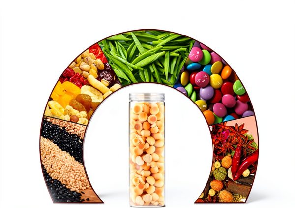 Clear Plastic Food Storage Jar Cheeren 6‑Piece Stackable 11.8"-4
