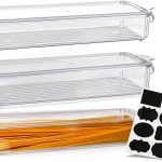 Pasta Storage Container Yomjarl Food Storage Airtight Stackable 3‑Pack-0