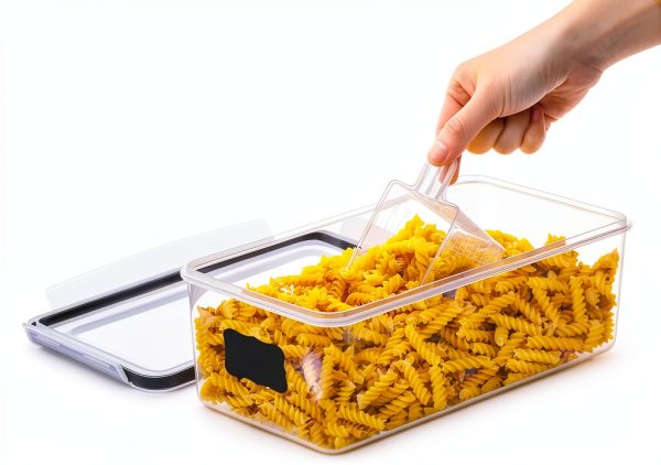 Vtopmart Airtight Food Storage Containers with Lids 8PCS Set 3.2L, Plastic Spaghetti Container for Pasta organizer, BPA Free Air Tight House Kitchen Pantry Organization-3