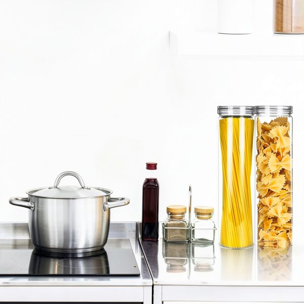 Spaghetti Pasta Storage Containers GRZJOPP 6‑Piece Set Twist‑Lock Lids-2