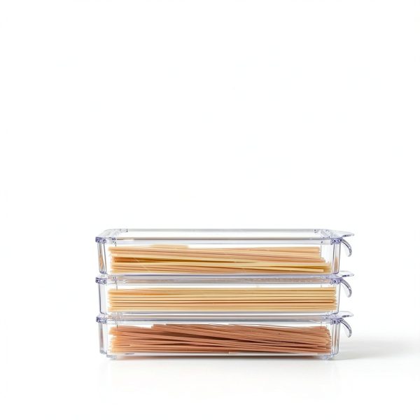 Pasta Storage Container Yomjarl Food Storage Airtight Stackable 3‑Pack-5