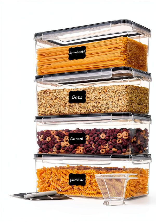 Vtopmart Airtight Pasta Storage Containers 4-Pack BPA Free-0