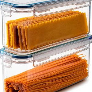 Komax Biokips Pasta Storage Containers Set of 2 Airtight Locking Lids-0
