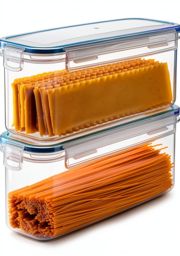 Komax Biokips Pasta Storage Containers Set of 2 Airtight Locking Lids-0