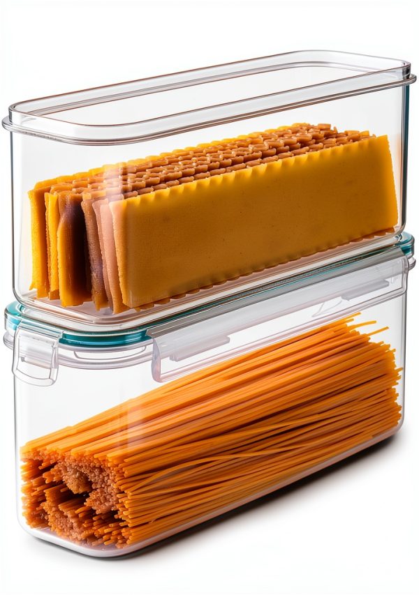 Komax Biokips Pasta Storage Containers Set of 2 Airtight Locking Lids-5